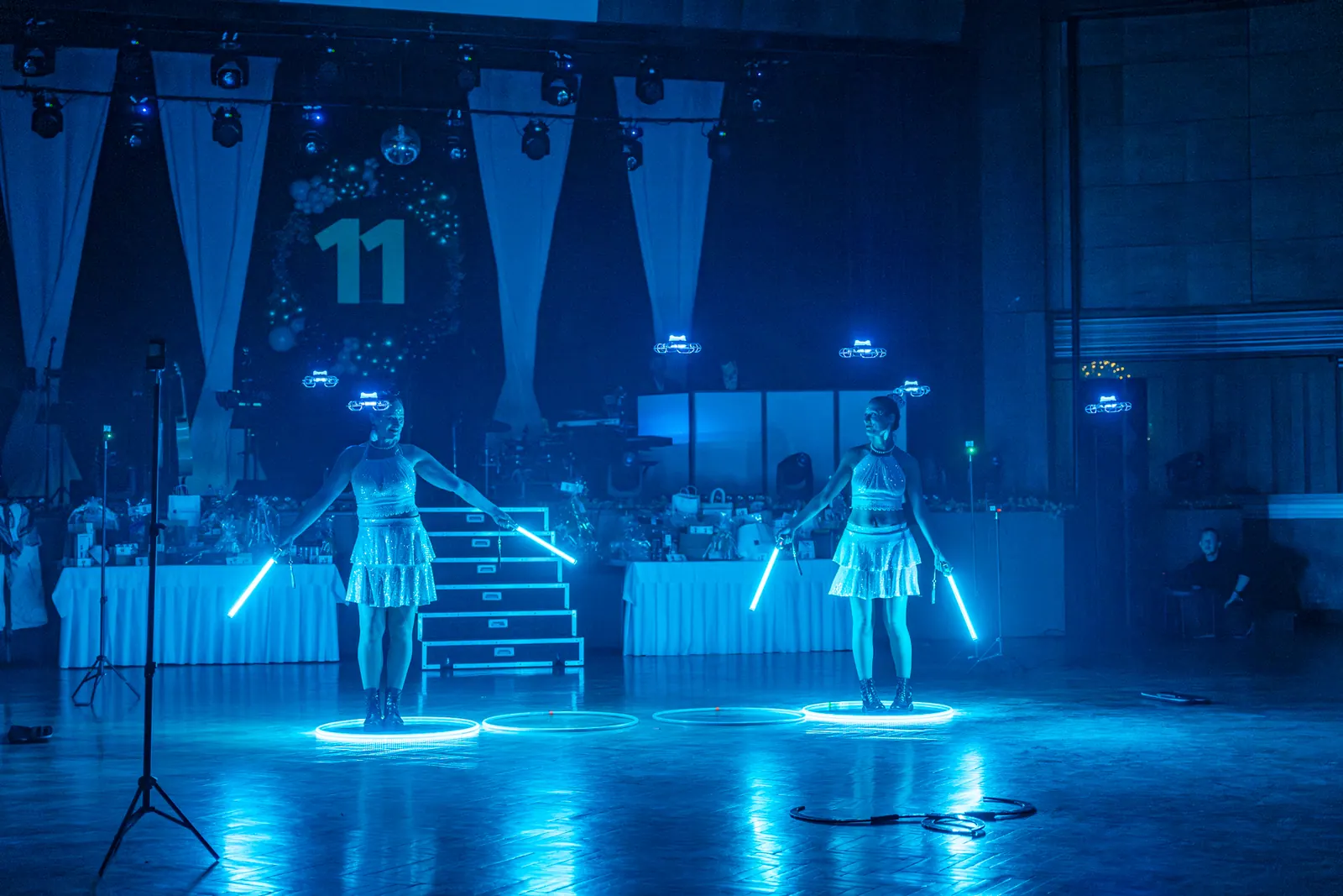 LED performance na galavečere